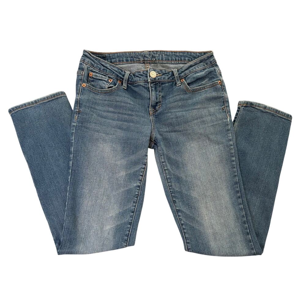 Aeropostale Skinny Jeans Size 6 Short Straight Leg Low Rise Medium-Wash 5 Pocket